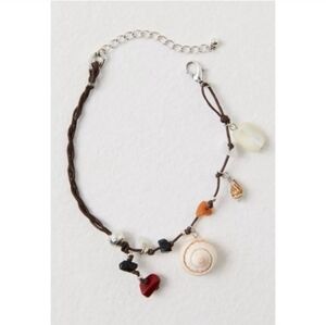 NWT! Free People, Summer Sands Anklet, Dark Brown, MSRP $30